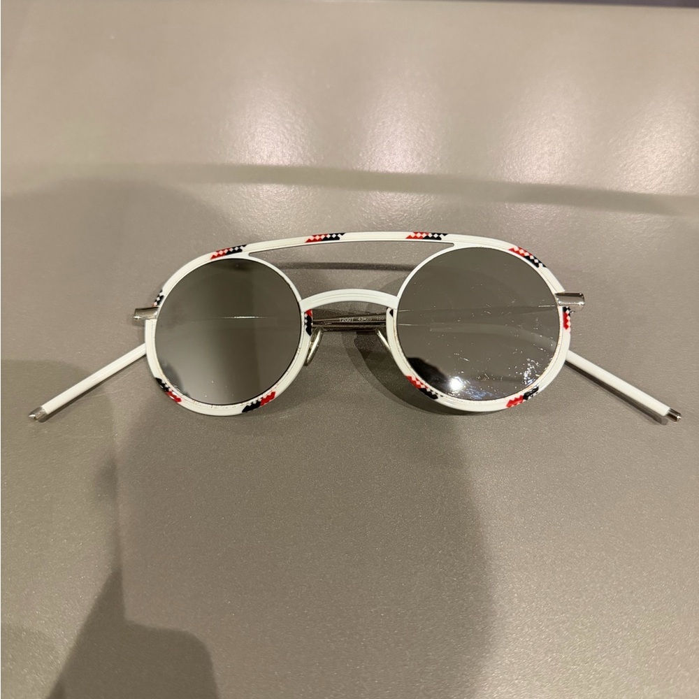 Men’s Dior Stylish Round Sunglasses with Patterned Frame